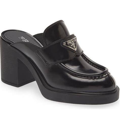 Prada Logo Loafer Mule (Women) 